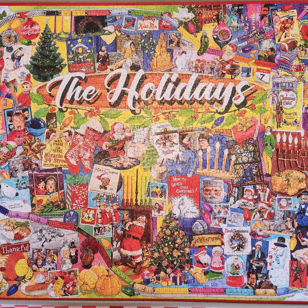 White Mountain 'The Holidays' Jigsaw Puzzle - 1000 Pieces - Picture 5 of 6